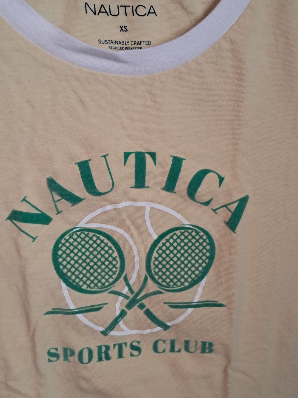 Nautica Sports Club Graphic Tee - Cream & Green